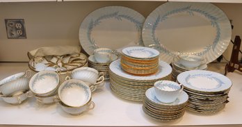 Minton China Swr With Dinner Plates, Soup Bowls And Platters Symphony