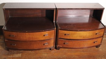 Vintage Johnson Handley MCM Nightstands, Need To Be Refinished, Great Restoration Project