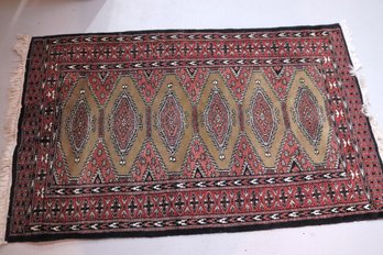 Fine Bokhara Persian Wool Rug Measures Approximately 50 Inches X 31.5 Inches