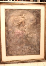 J. Parrish Large Framed Print Artwork Titled Contemplating Hermes