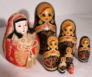 Russian Nesting Doll And Asian Doll