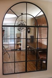 Large Arched Windowpane Wall Mirror, 6 Feet Tall!