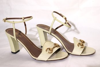 Gucci Open Toe Sandals With 2-inch Heels Size 38 1/2