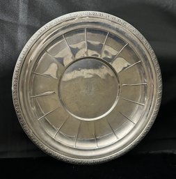 STERLING SILVER FANCY RIMMED SERVING TRAY BY INTERNATIONAL SILVER