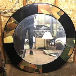 Unique Retro Style 42-inch Round Wall Mirror
