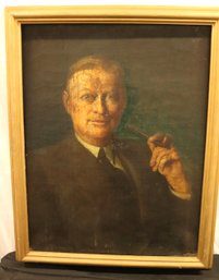 Antique Oil Painting Of Harry B. Slocum In Giltwood Frame
