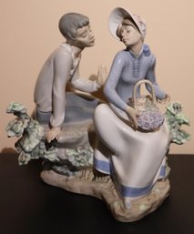 Vintage Nao Fine Porcelain Figurine Of Lovers Courting