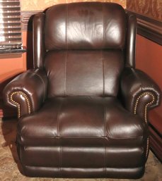 Quality Leatherette Recliner In A Rich Dark Brown Tone Manufactured By LZB