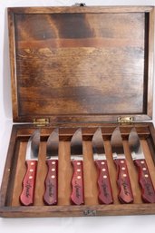 Delco Apache Steakhouse 6-piece Steak Knife Set With Box