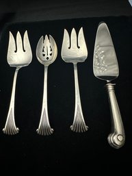 STERLING SILVER 4 PC ONSLOW PATTERN SERVING SET BY TUTTLE SILVERSMITHS