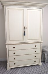 Quality Media Armoire Birch Wood Drawers, Self-closing And Pocket Doors. Well-made Quality Furniture