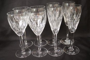 Set Of 4 Waterford Crystal Carina Red Wine Glasses And 4 Champagne Flutes