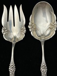 STERLING SILVER 2 PC TYROLEAN PATTERN SERVING SET BY AMSTON SILVER CO