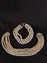 Pearl Style Beaded Necklaces Including A Piece By KJL