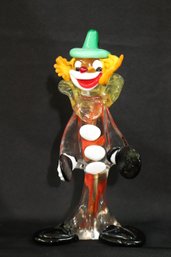 Vintage Murano Multi- Color Art Glass Clown Sculpture