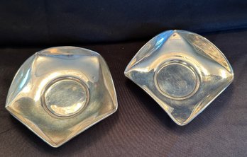 Sterling Silver Multi-use Modern Design Dishes - Signed P. Lopez G Mexico