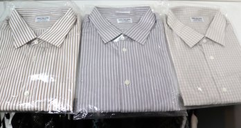 3 New Mens Dress Shirts Size XL Custom Made Ying Tai LTD
