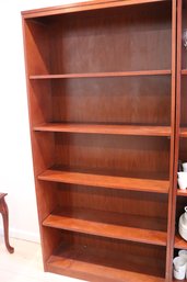 Contemporary 5 Shelf Wood Bookcase. There Are 2 Bookcases & This Is The 2nd
