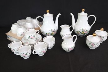 Vintage Henneberg Porzellana Tea Set Service For 12 New Unused Made In The German Democratic Republic