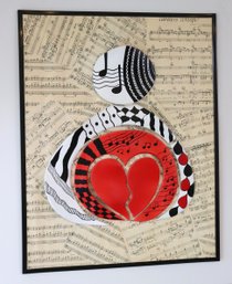 Careless Whisper Hand Crafted/painted Ceramic Art Sculpture Inspired By Love & Music Signed By The Artis
