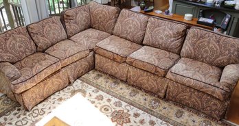 Century Furniture Cozy And Comfortable 2- Piece Sectional Sofa With Back Cushions In A Custom Paisley Design