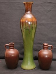 Tall Decorative Vase And Pottery Style Jugs