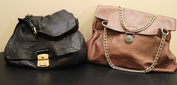 Versace Collection Handbag And Black Leather Tote By Marc Jacobs