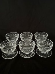 Set Of 6 Waterford Footed Dessert Bowls Like New!