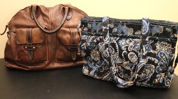 Corotanza Rota Genuine Leather Handbag Made In Italy And Vera Bradley