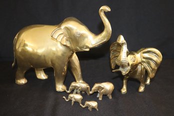 Brass Elephant Collection Includes Assorted Sized Pieces