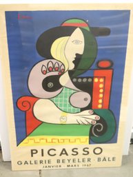 Vintage Limited Edition Original Poster Of Pablo Picasso Galerie Beyeler, Bale, 1967