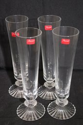 Baccarat Signed Crystal Champagne Glasses