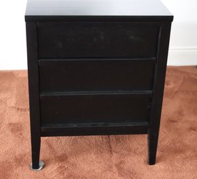 Crate And Barrel Dark Wood File Drawer Cabinet
