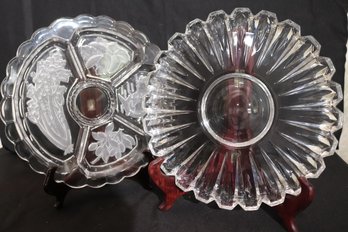 Villeroy And Boch Serving Platter And Mikasa Frosted Vegetable Dish