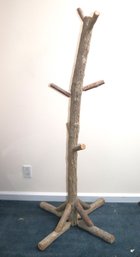 Natural Tree Bark Coat Tree - Great For Your Ski Chalet
