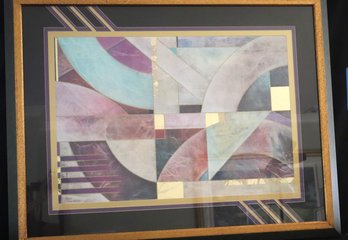 1990s Quality Abstract Art In The Frame