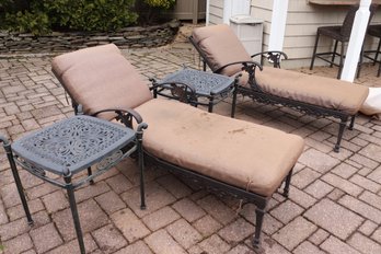 3 Outdoor Lounge Chairs Includes 2 Side Tables
