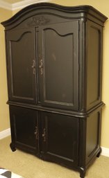 Large 2- Piece Armoire Cabinet With Plenty Of Room For Storage