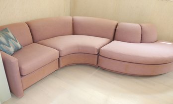 Lloyd Furniture & Show Room Retro 80s Style 3-piece Curved Sectional