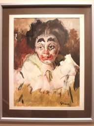 Vintage Clown Painting By Pissano