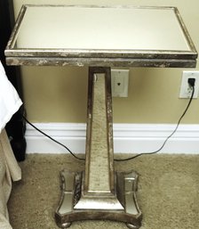 French Antiqued Style Architectural Designed Side Table