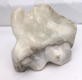 White And Gray Postmodern Abstract Marble Sculpture