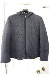Boss Unisex Navy-blue Winter Jacket With Snowboarder Type Curved Back Edge