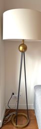 Modern Floor Lamp From Arteriors, NYC, With Black Metal Tripod Design