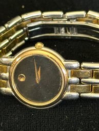 Movado Stylish Two Tone Ladies Quartz Museum Watch