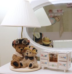 Includes A Cute Decorative Teddy Bear Table Lamp And Decorative Trinket Box