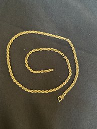 18K YG 21 Inch Rope Style Necklace