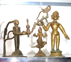 Interesting Collection Of Vintage Brass Miniatures