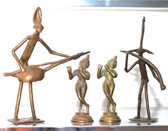 Vintage Collection Of Ethnic Brass Figurines