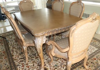 American Drew Dining Table Includes 6 Chairs & Two 22-inch Leaf Extensions